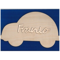 Samochodzik  30x18 cm , z imieniem "Franio" ,, auto,autko